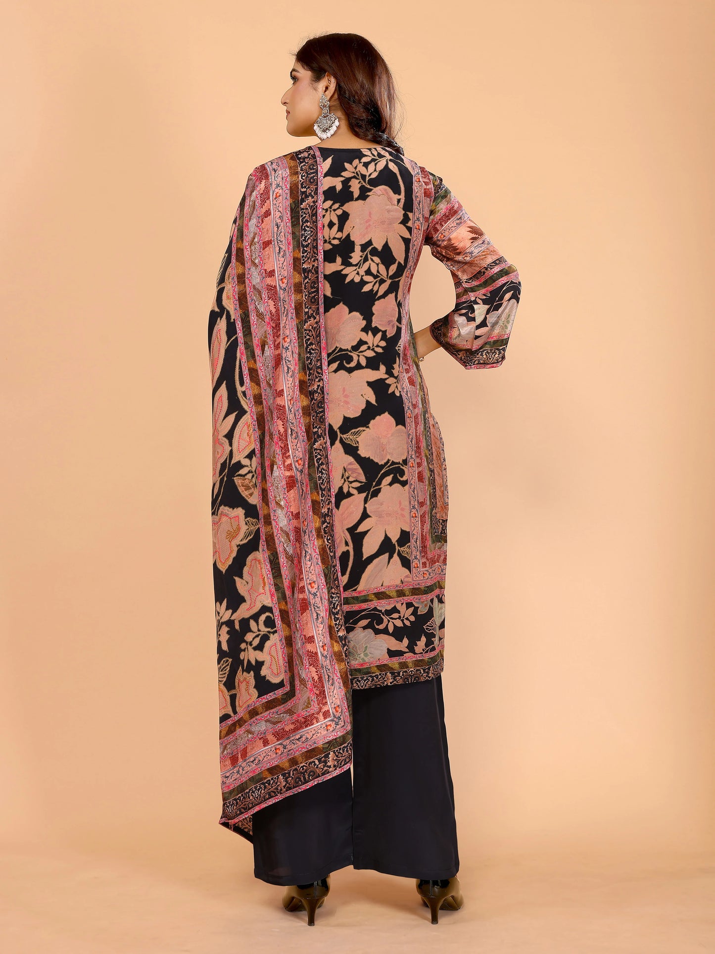 Midnight Rose Printed Suit Set