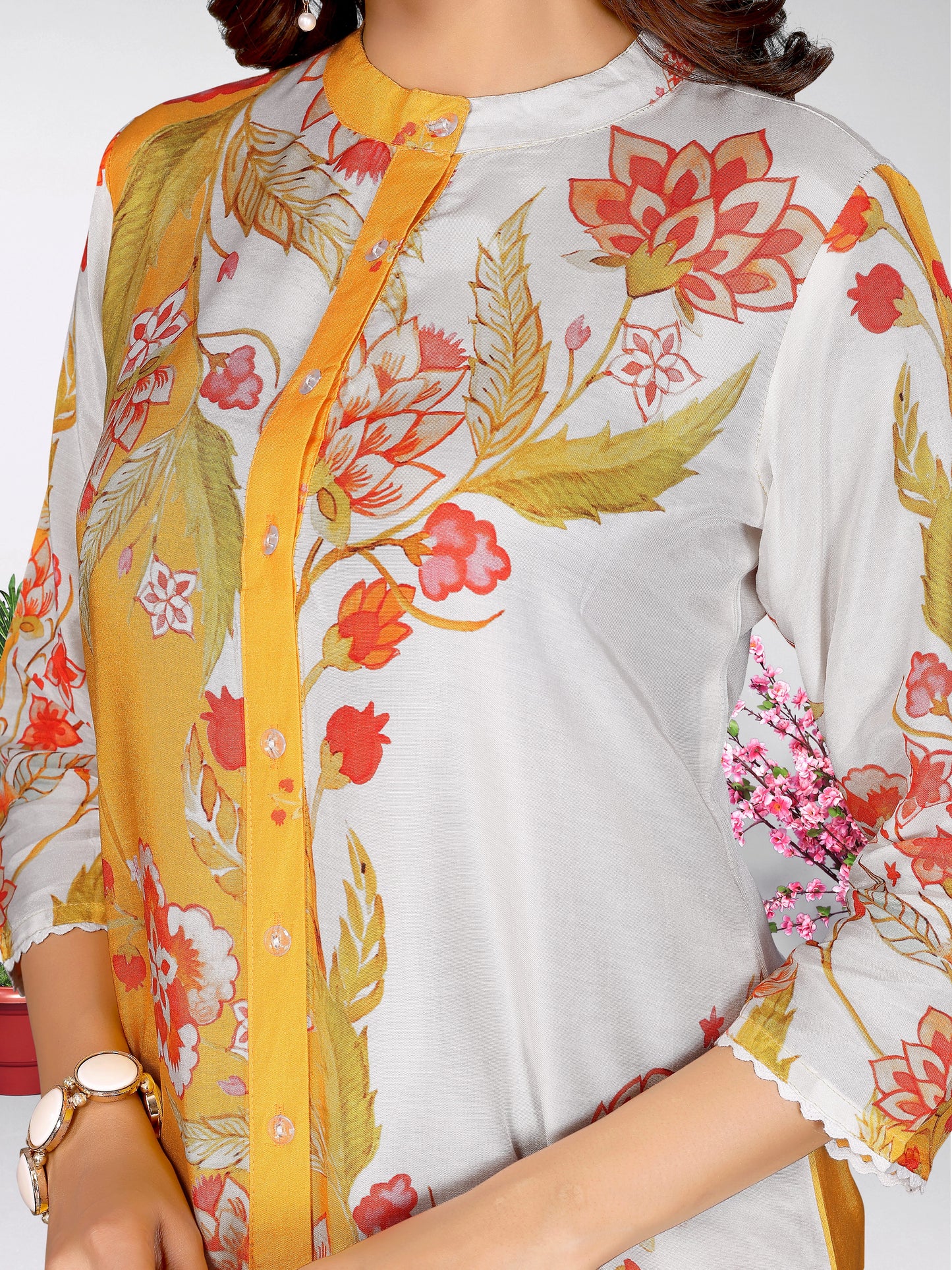 Marigold Yellow Floral Printed Co-ord Set
