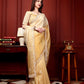 Golden Glow Crushed Tissue Saree with Sequin & Scallop Border