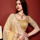 Golden Glow Crushed Tissue Saree with Sequin & Scallop Border
