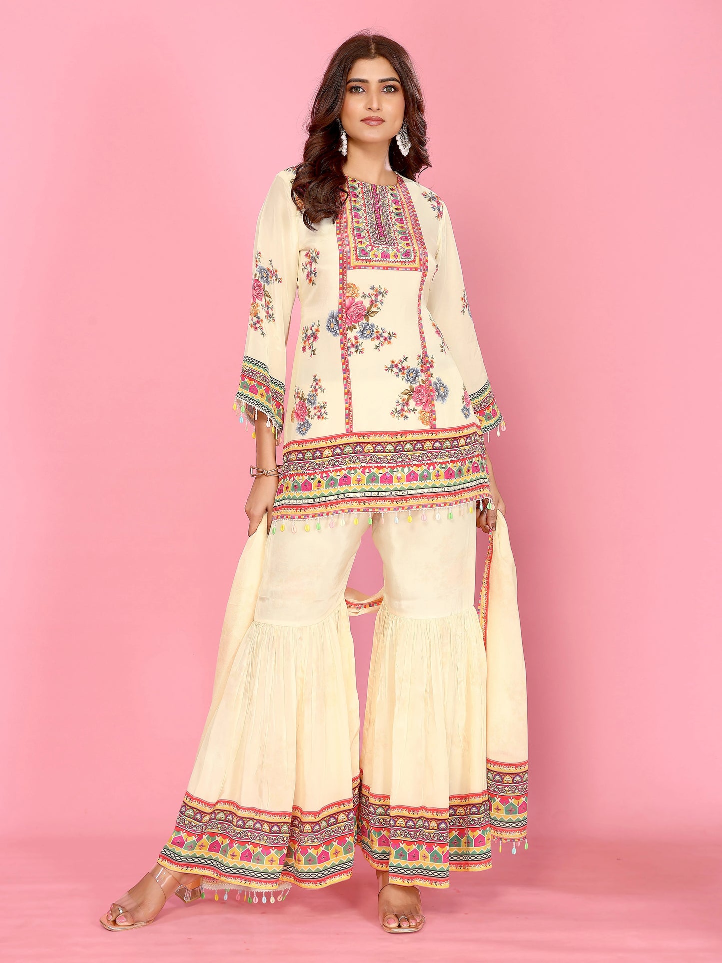 Ivory Garden Sharara Set
