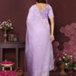 Lilac Blossom Crushed Tissue Saree With Cutdana And Sequin Border