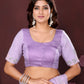Lilac Blossom Crushed Tissue Saree With Cutdana And Sequin Border