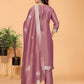 Dusty Mauve Hand-Work Tissue Suit Set