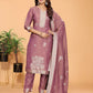 Dusty Mauve Hand-Work Tissue Suit Set