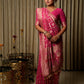 Gulal Pink Woven Banarasi Pure Georgette Bandhani Saree