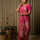 Gulal Pink Woven Banarasi Pure Georgette Bandhani Saree