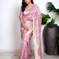 Soft Pink Banarasi Bandhani Pure Georgette Saree with Royal Touch