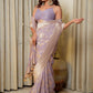 Delicate Purple Woven Banarasi Pure Georgette Bandhani Saree with Royal Touch